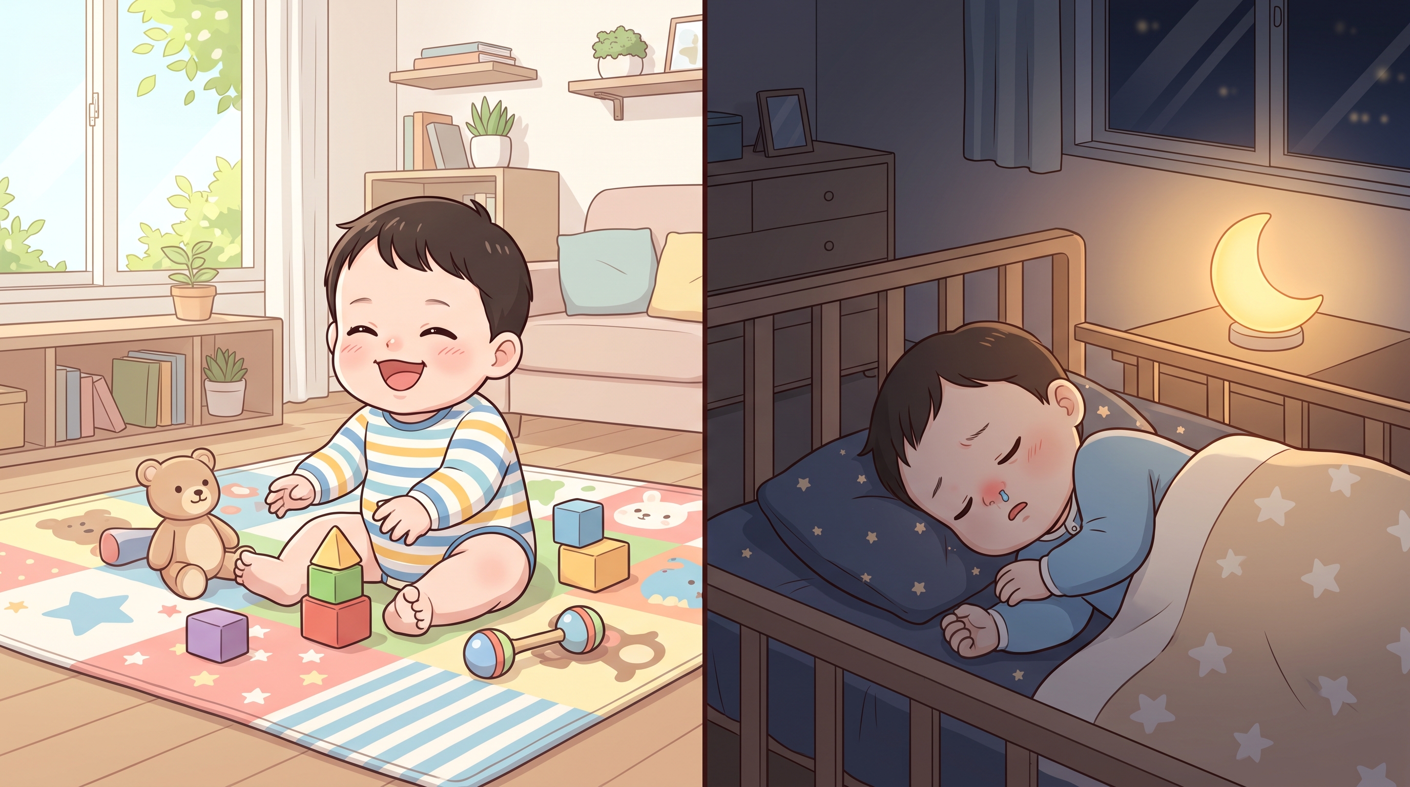 낮엔 멀쩡하던 아기가 왜 눕히기만 하면 코를 골까