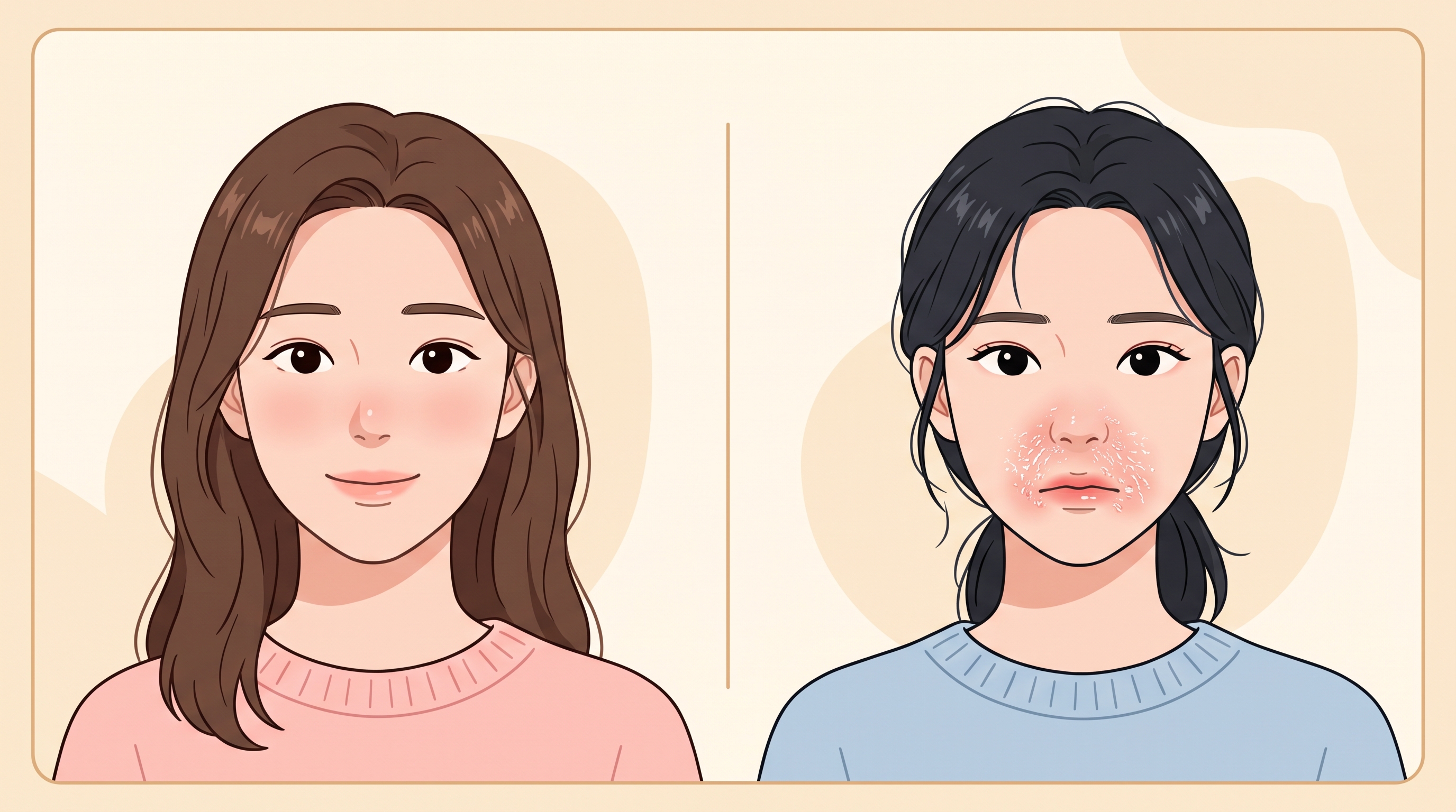 단순 건조인지 자극형 피부인지 나눠 보기