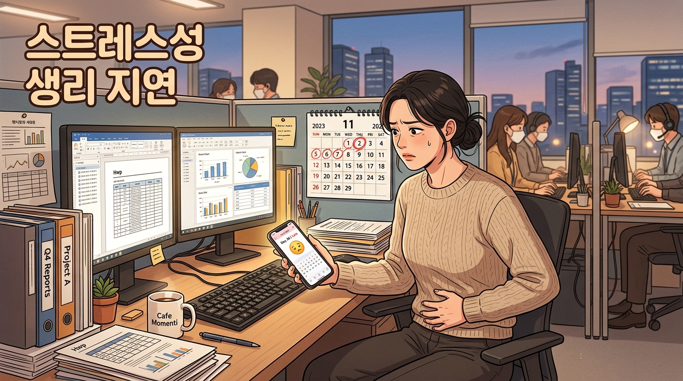 가산 스트레스성 생리 지연 포천일동대영한의원 - 가산 직장인 30대, 일 몰릴 때마다 생리가 일주일씩 밀린다면