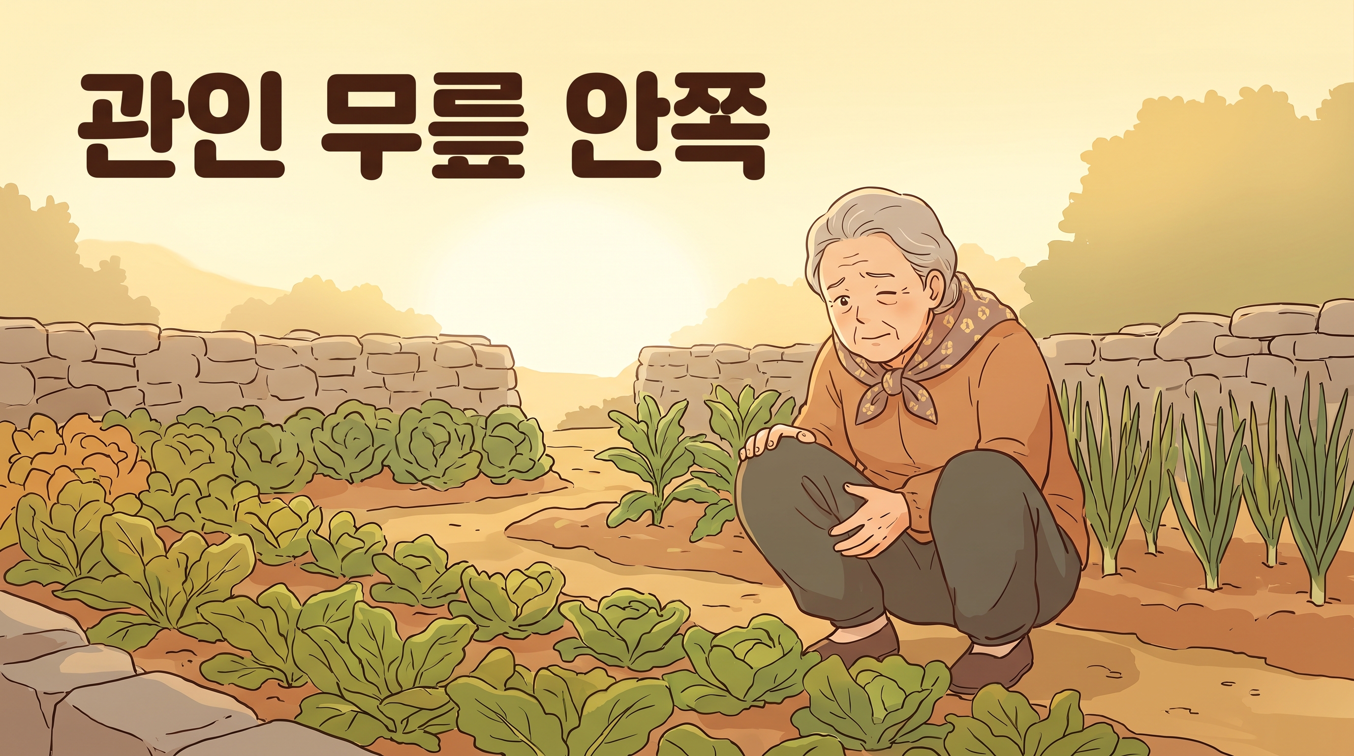 관인 무릎 안쪽 통증 포천일동대영한의원 - 관인 어르신들, 밭일 쪼그리고 앉았다 일어난 뒤 무릎 안쪽이 시큰하다면