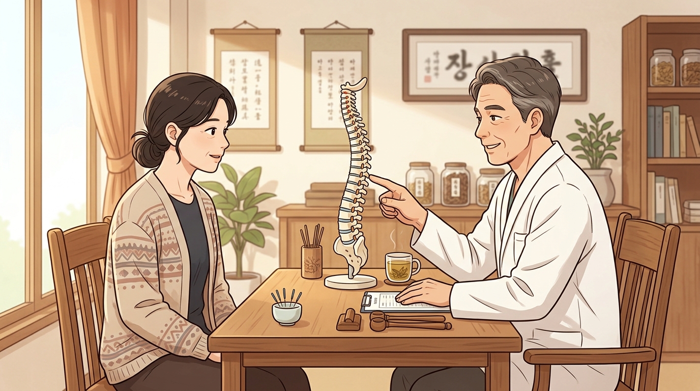 내촌 등 중앙 통증 포천한의원 - 이럴 땐 그냥 넘기지 말고 상의하세요