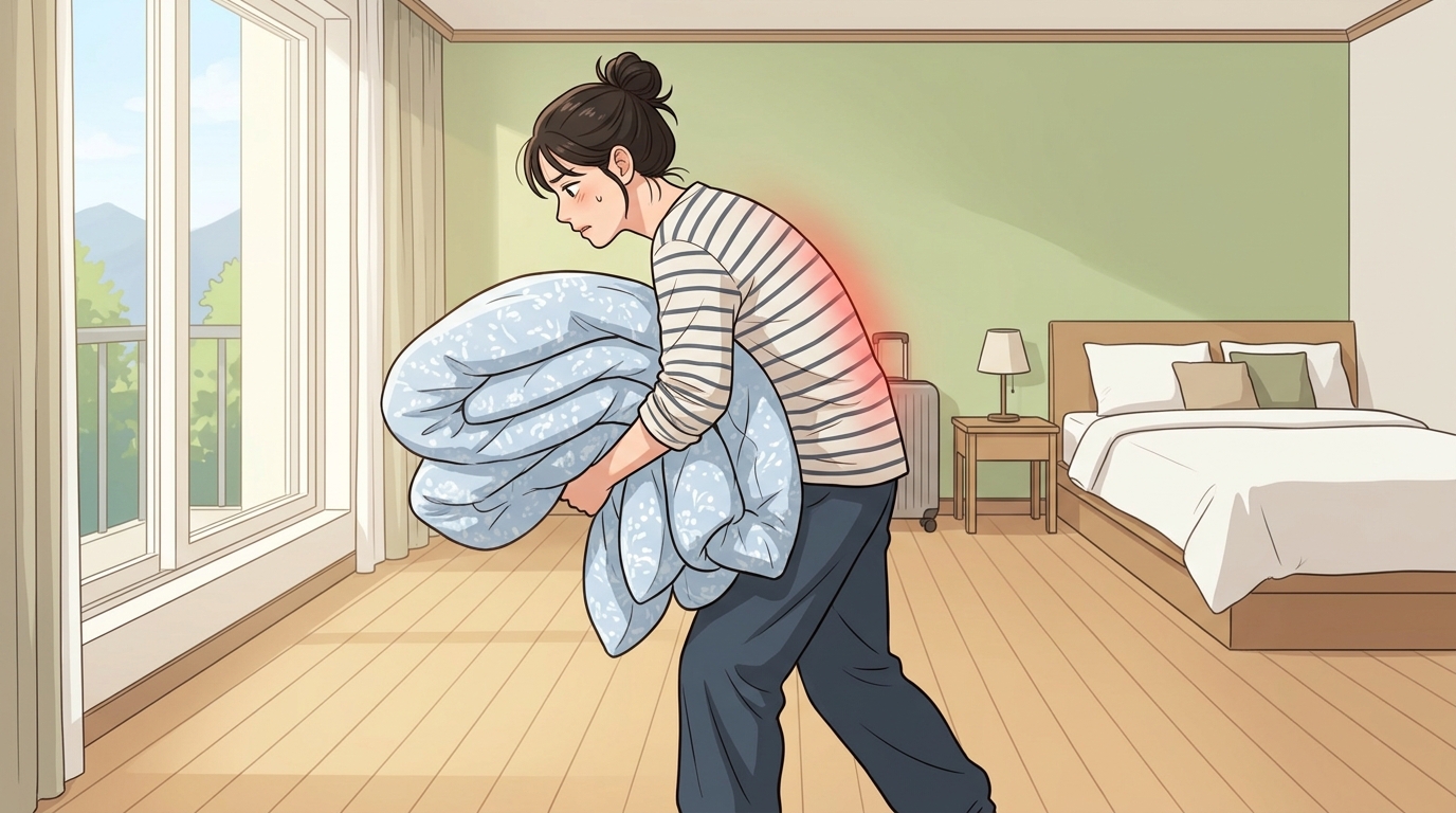 내촌 등 중앙 통증 포천한의원 - 무게를 나른 건 팔인데 등 가운데가 상하는 이유