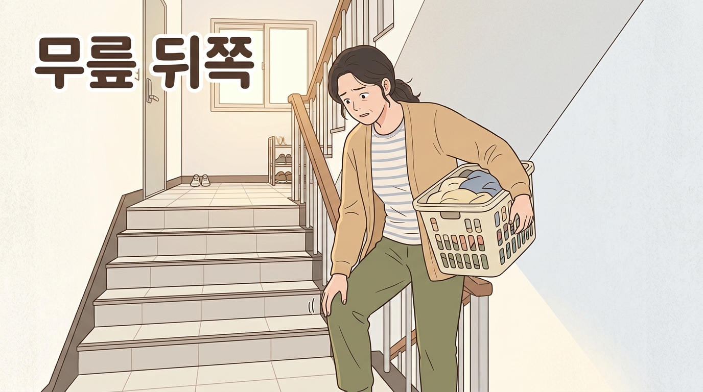 내촌 무릎 뒤쪽 당김 포천일동대영한의원 내촌 무릎 뒤쪽 당김 포천일동대영한의원 - 내촌 빨래 바구니 들고 계단 오른 뒤 무릎 뒤쪽이 당기는 분들