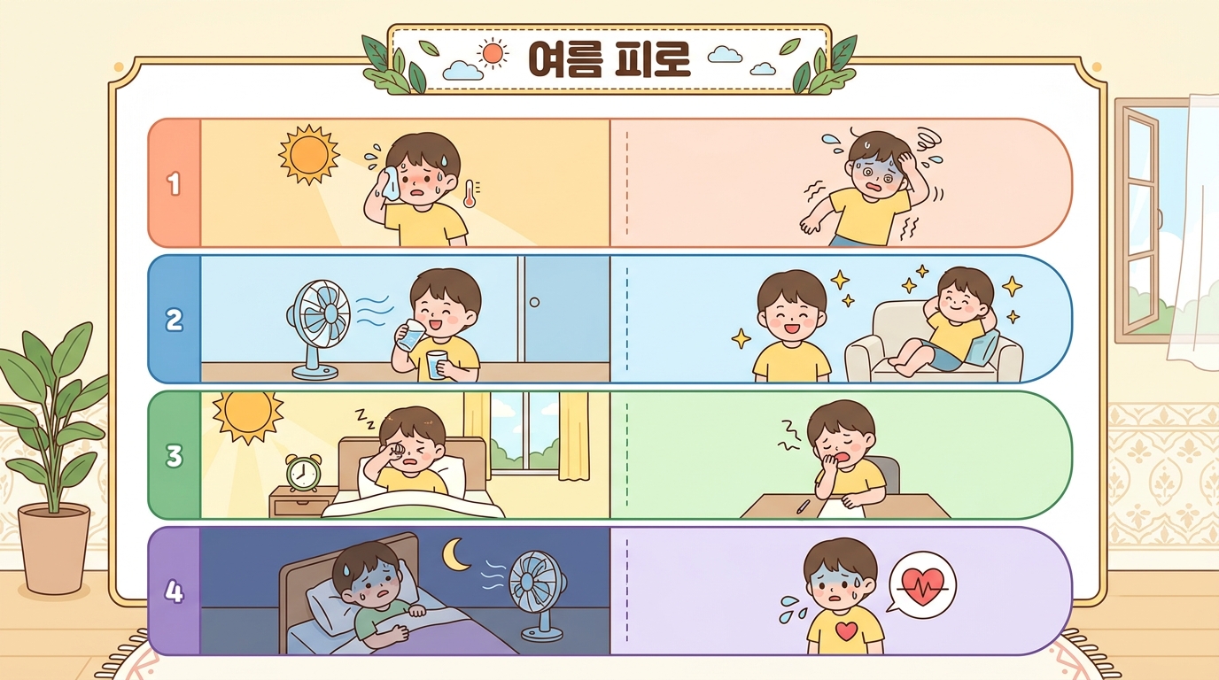 내촌 여름 발한 후 탈진 내촌 여름 발한 후 탈진 - 그냥 더위 먹은 건지, 기운까지 빠진 탈진인지 나눠보면