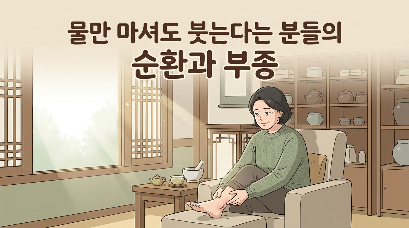 소흘 부종 포천일동대영한의원 - 물만 마셔도 붓는다는 말, 순환이 느려진 몸의 신호일 수 있습니다