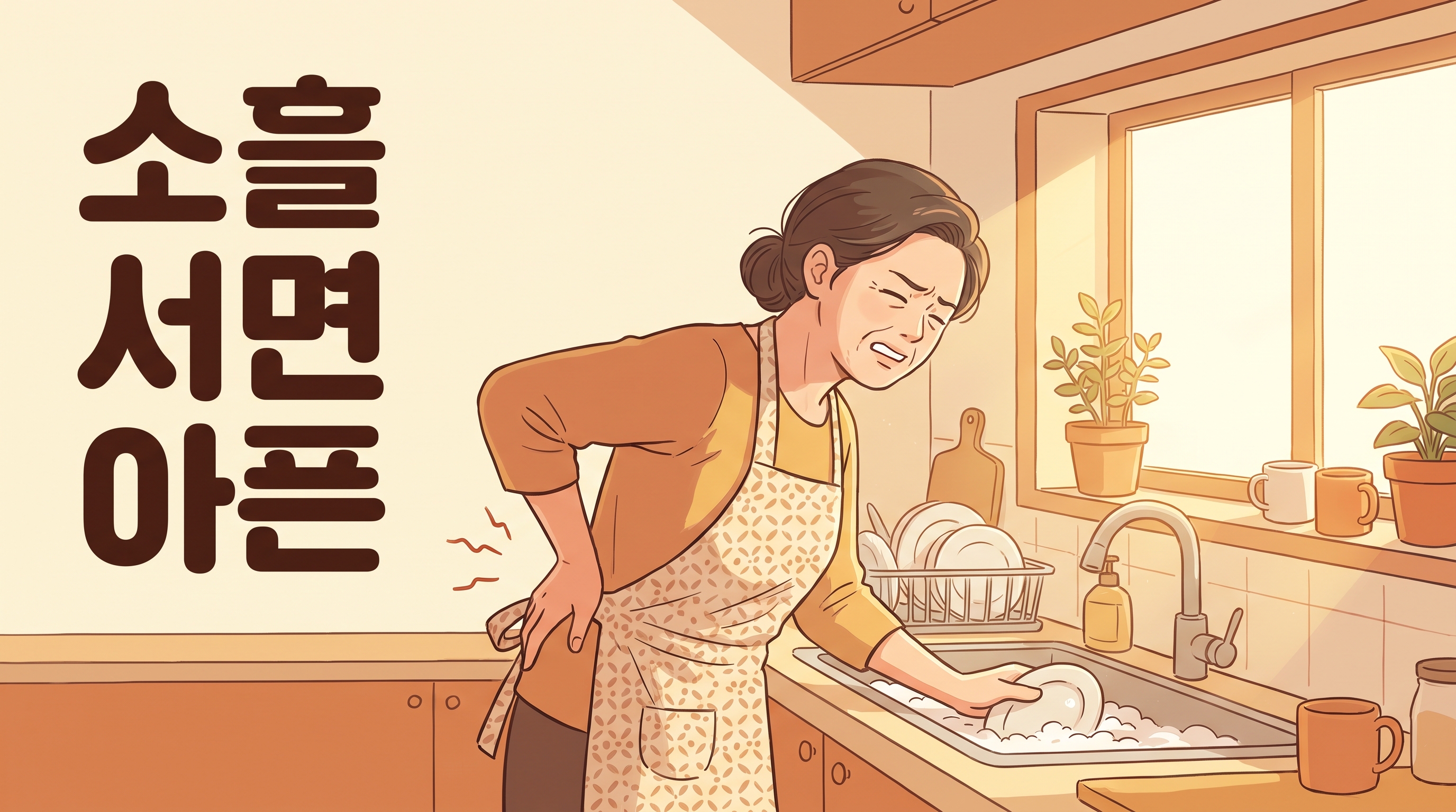 소흘 서면 아픈 허리 요통 포천일동대영한의원 소흘 서면 아픈 허리 요통 포천일동대영한의원 - 설거지 십 분에 허리를 펴야 하는 소흘 주부, 앉을 땐 괜찮은데 서면 왜 더 아플까