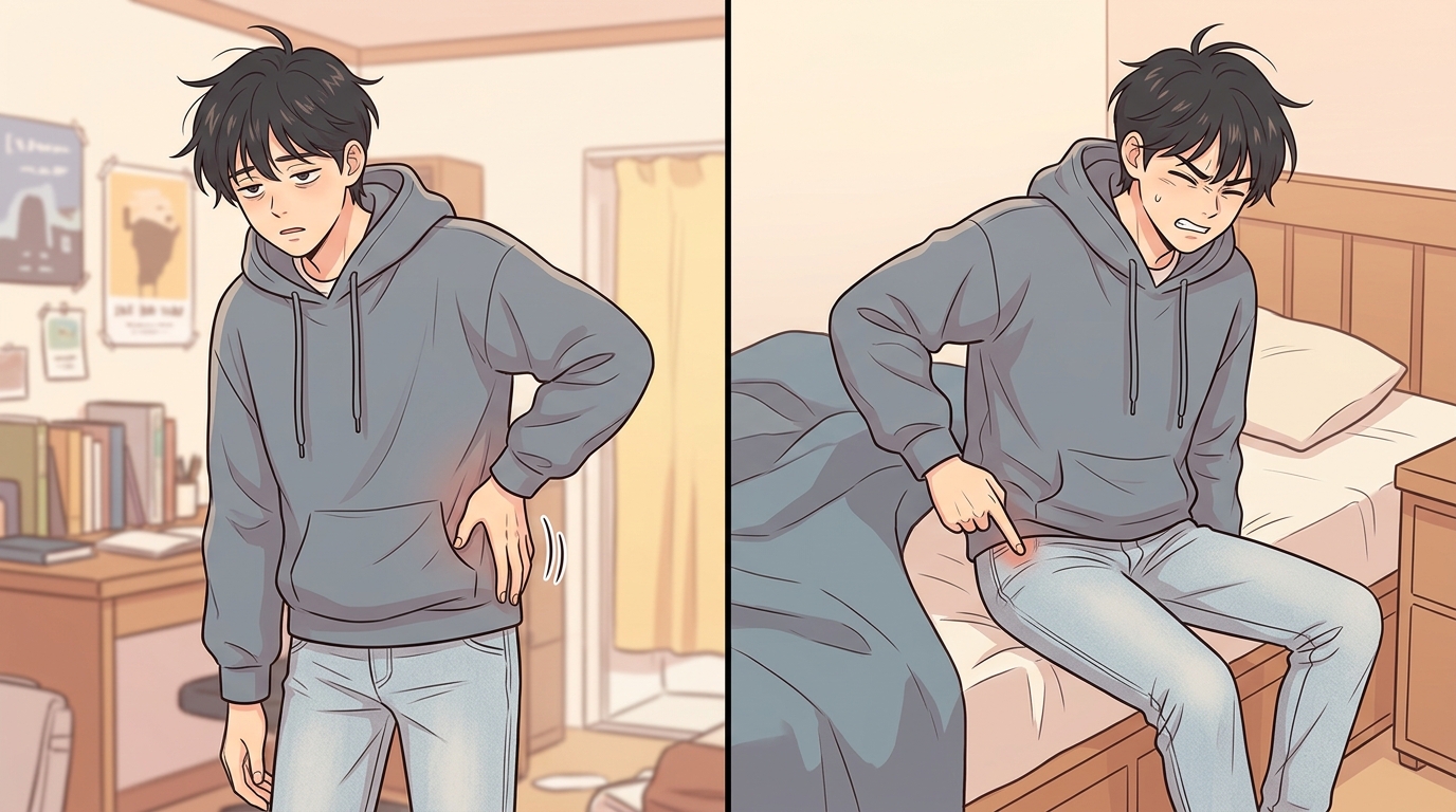 소흘 좌골 부착부 둔부 근막통 엉덩이 통증 - 그냥 뭉친 건지, 붙는 자리 자극인지 이렇게 갈라봅니다