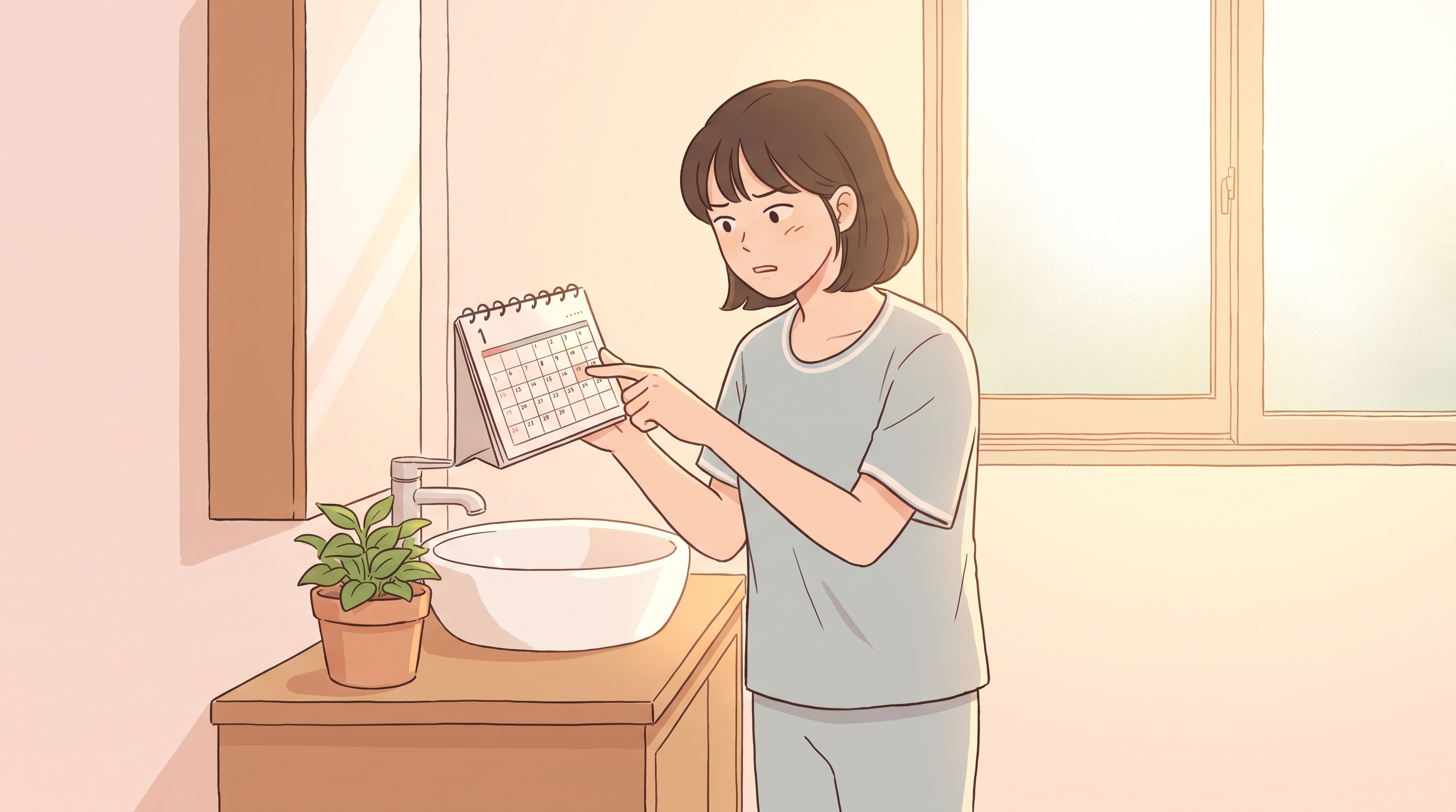 송우리 생리 후 갈색 분비물 부정출혈 - 빨간 피는 멎었는데 갈색만 찔끔찔끔 남아서 개운하질 않을 때