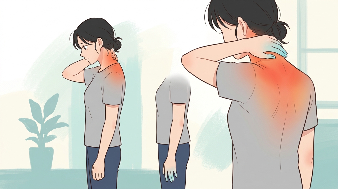 송우리 승모근 어깨 열감 포천한의원 - 타는 느낌은 근육이 '쉬지 못하고 계속 켜져 있다'는 신호