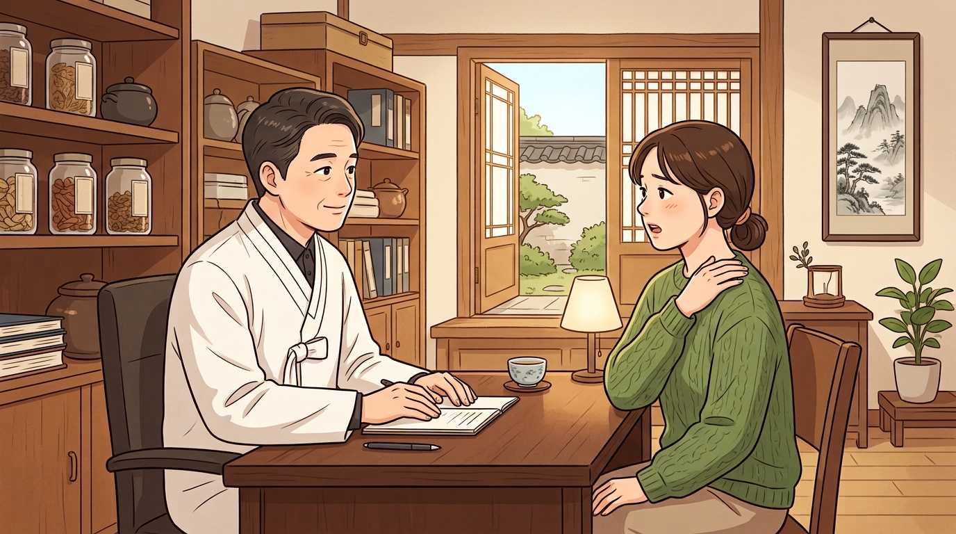 송우리 엄지 검지 사이 뻣뻣함 포천한의원 - 반복된다면 아픈 자리 너머까지 봅니다