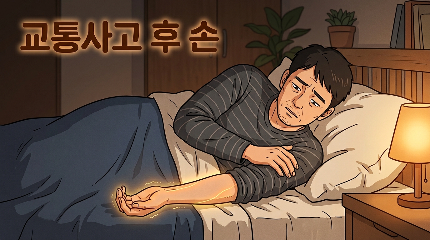 신북 교통사고 후 손 저림 포천일동대영한의원 - 신북에서 신호 대기 중 뒤차에 받힌 뒤, 며칠째 잠들면 손이 저려 깨는 밤