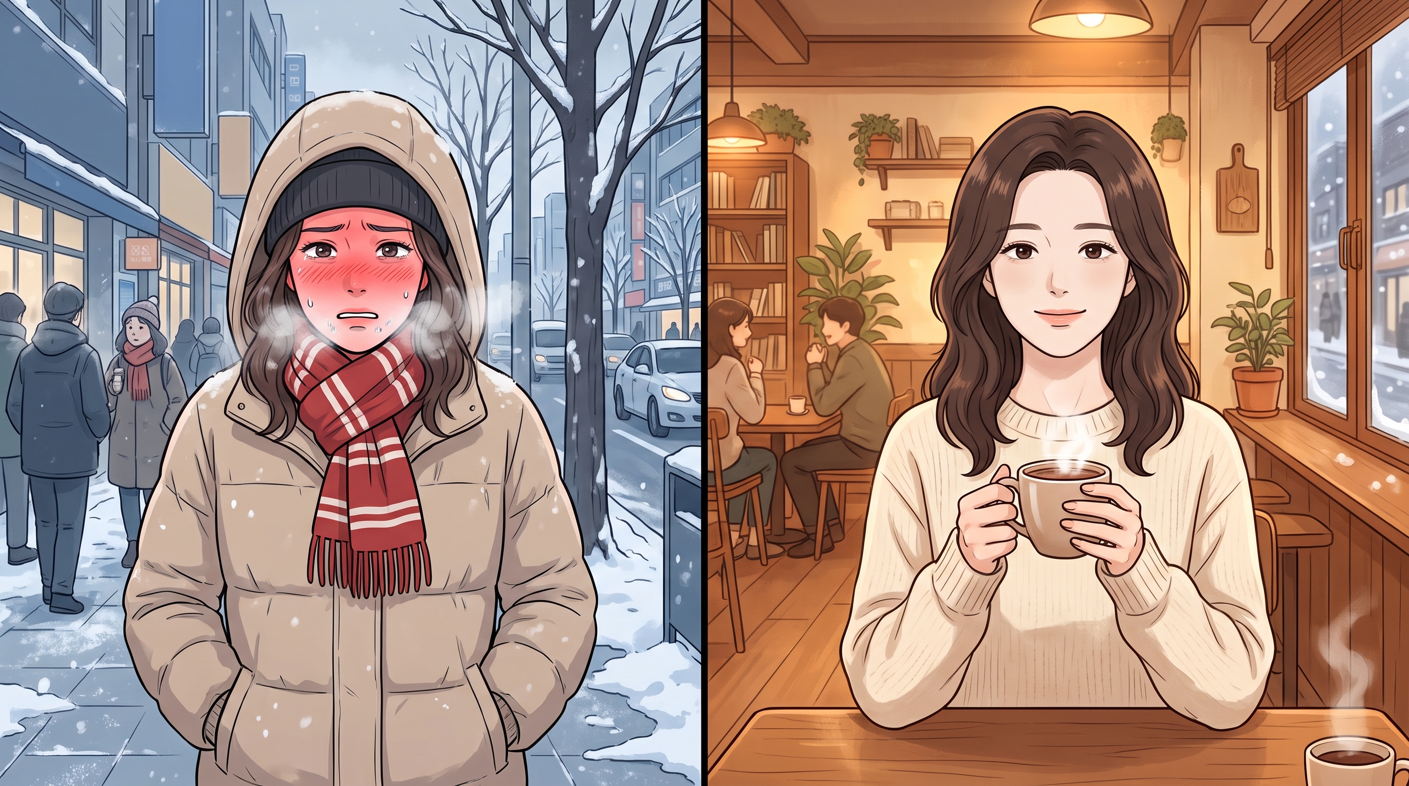 신북 온도차 홍조 피부 신북 온도차 홍조 피부 - 밖에선 뺨이 화끈, 실내 들어오면 다시 하얘지는 게 하루에 몇 번