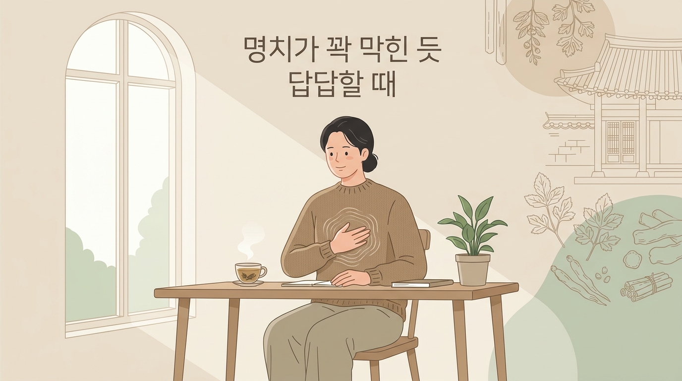 스트레스 받으면 명치가 꽉 막힌 듯 답답할 때, 위장보다 먼저 볼 것