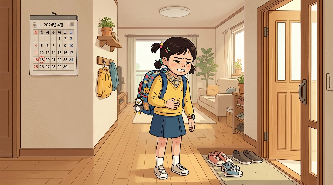 양문 아이 아침 복통 양문 아이 아침 복통 - 주말엔 멀쩡하던 배가 왜 하필 등교 시간마다