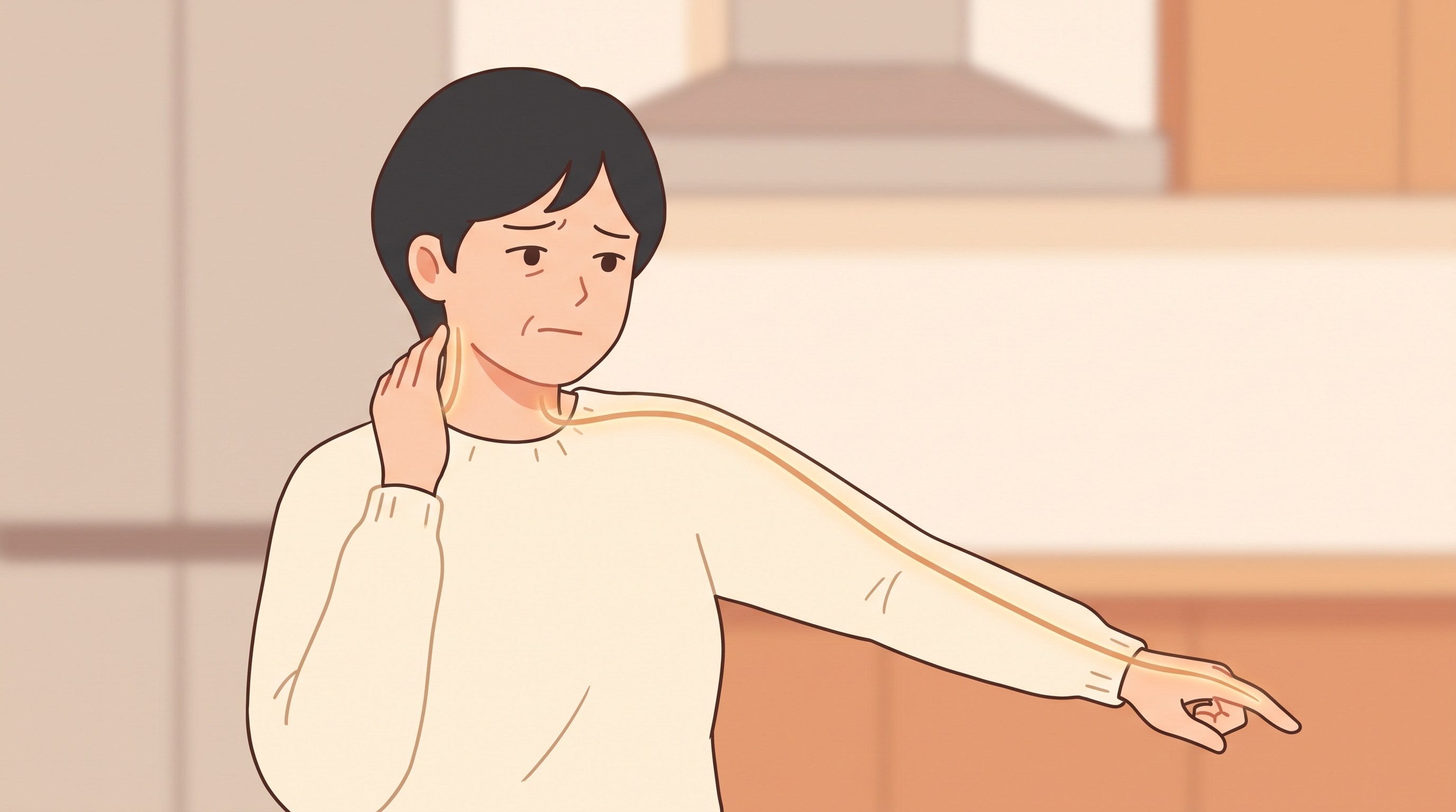영중동 한쪽 목 담 결림 낙침 - 그냥 낙침인지, 신경까지 눌린 건지 구분하는 법