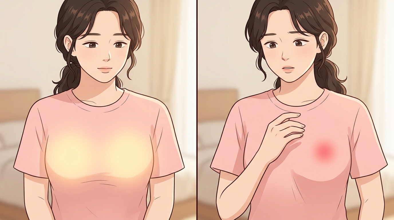 이동 배란기 가슴 통증 - 주기 중반 압통, 그냥 넘겨도 되는 결인지 갈라보기