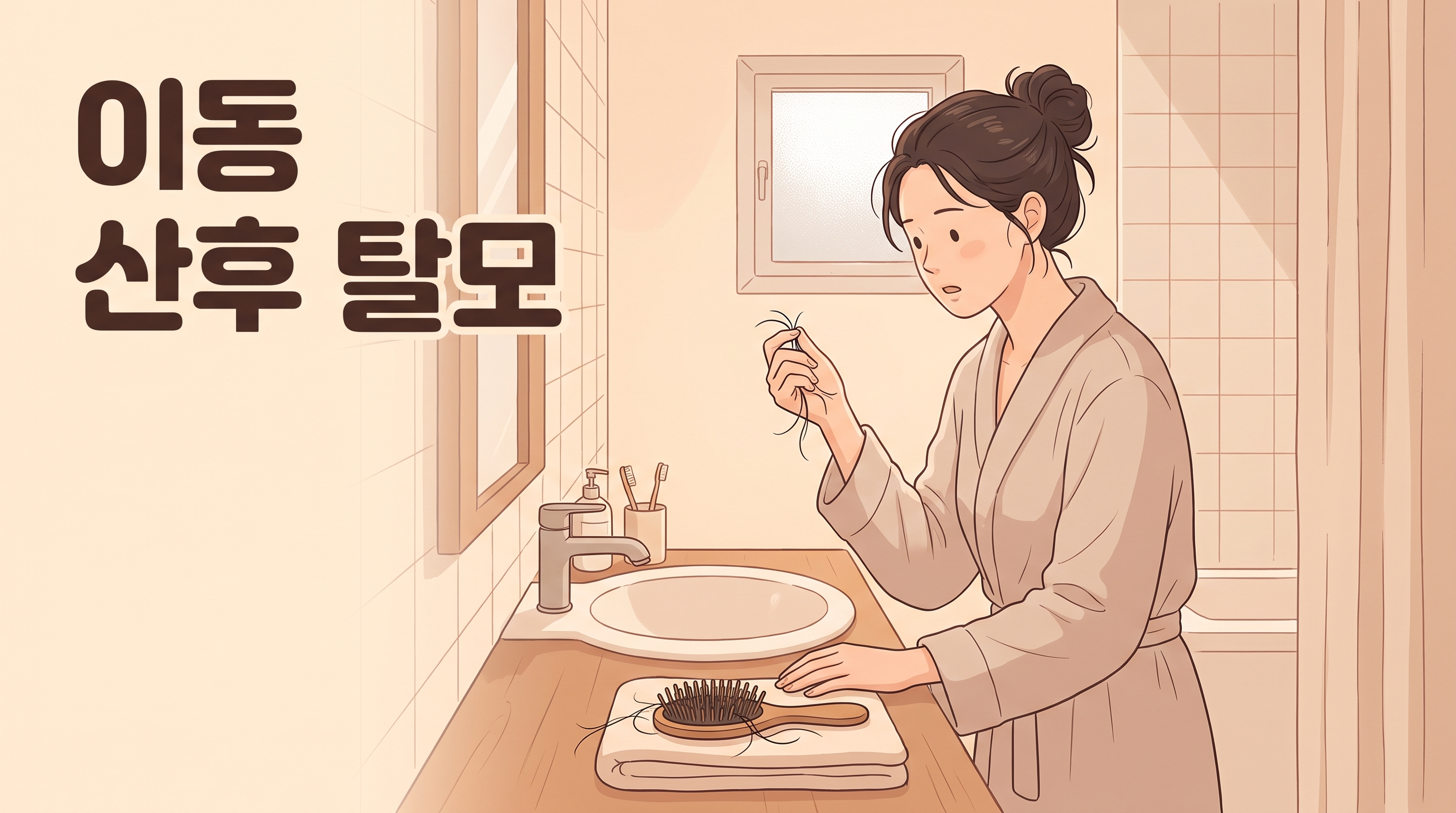 이동 산후 탈모 포천일동대영한의원 - 출산하고 몇 달 지나 머리가 한 움큼씩 빠질 때, 이동 엄마들의 산후 탈모 이야기