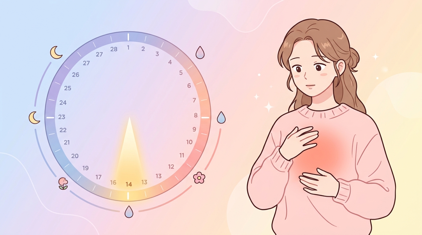이동 배란기 가슴 통증 포천한의원 - 배란 무렵 가슴이 붓는 데는 호르몬과 순환이 함께 얽혀 있습니다
