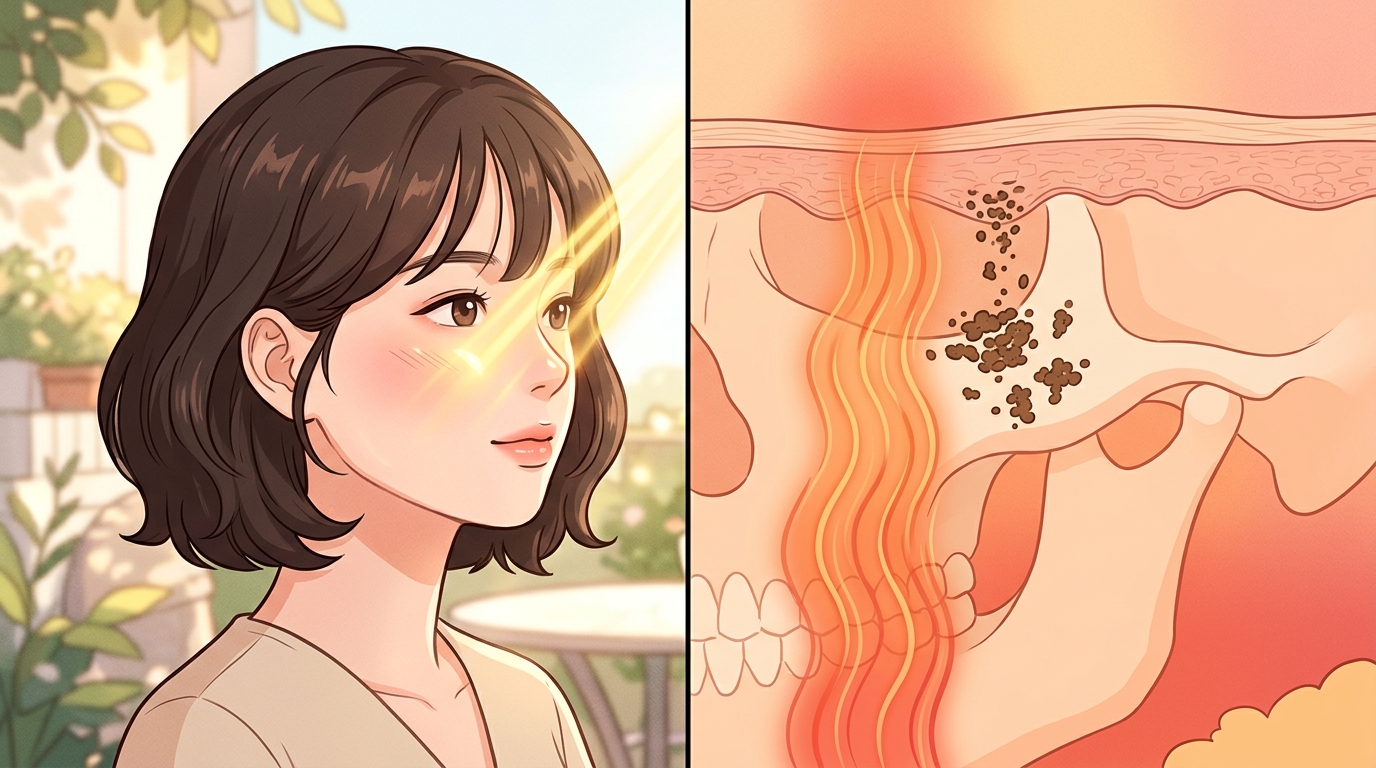 일동 얼굴 색소침착 포천한의원 - 햇볕만이 아니라, 안에서 올라오는 열도 얼룩을 만듭니다