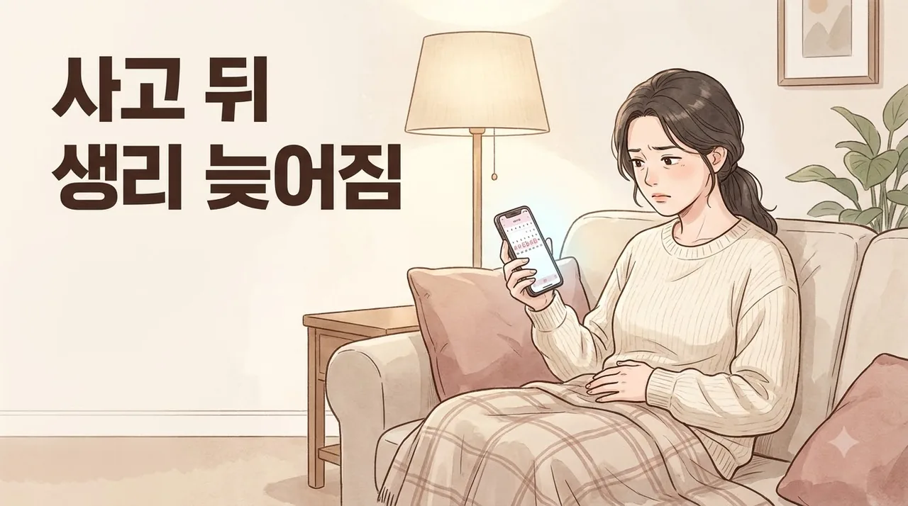 교통사고 뒤 생리가 두 달째 늦고 덩어리가 늘었다면 한의원 일동대영한의원