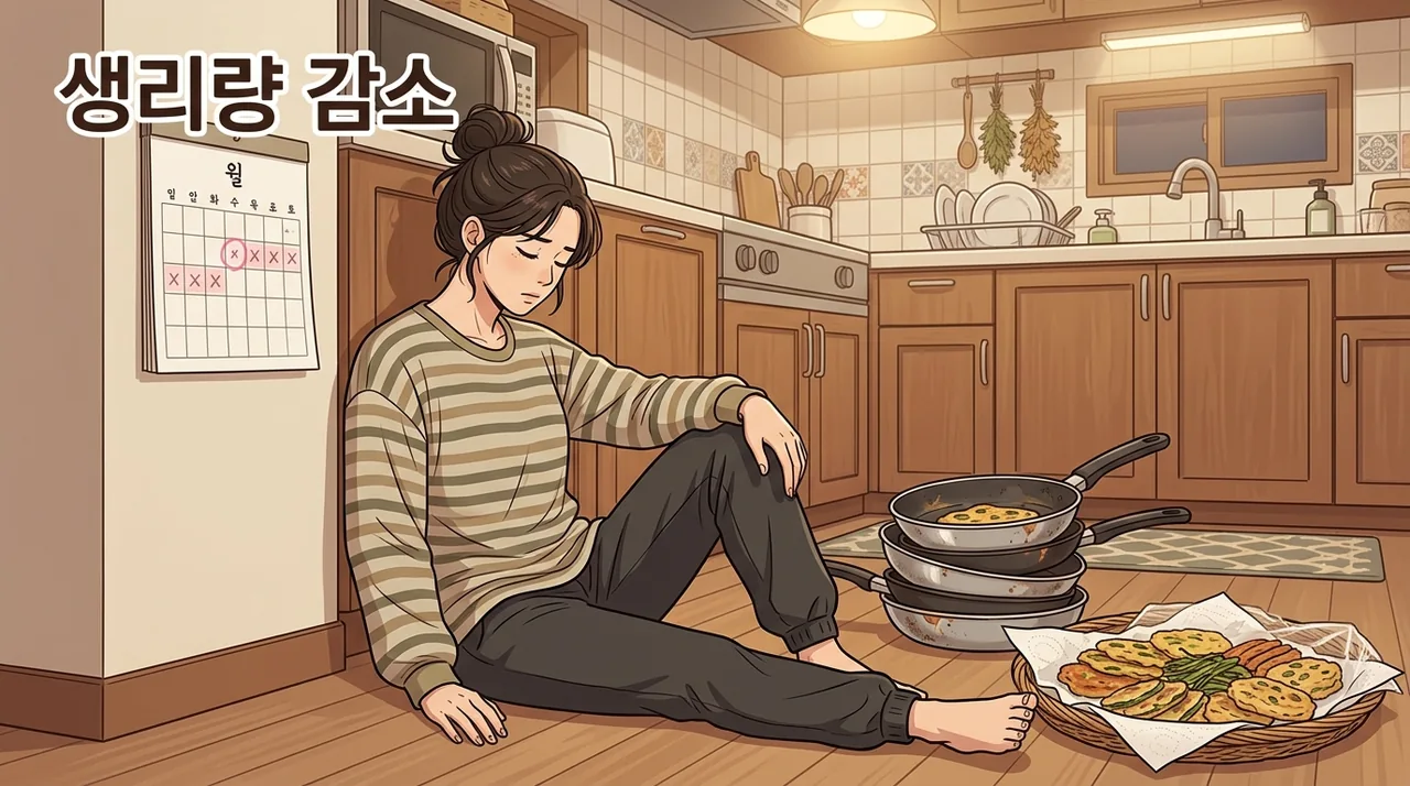 명절 제사 음식 준비를 마친 달, 생리 양이 확 줄고 이틀 만에 끝나버릴 때 한의원 일동대영한의원