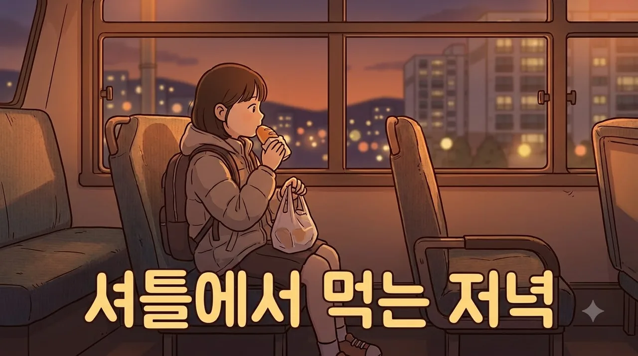 송우리 송우리 학원 셔틀 안에서 빵으로 저녁을 때우는 초등 고학년 한의원 일동대영한의원