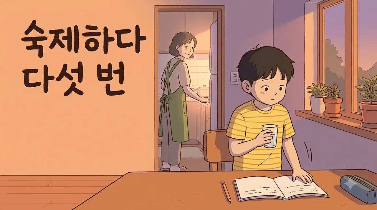 숙제 삼십 분 사이에 물 마시러 다섯 번 일어나는 아이 한의원 일동대영한의원