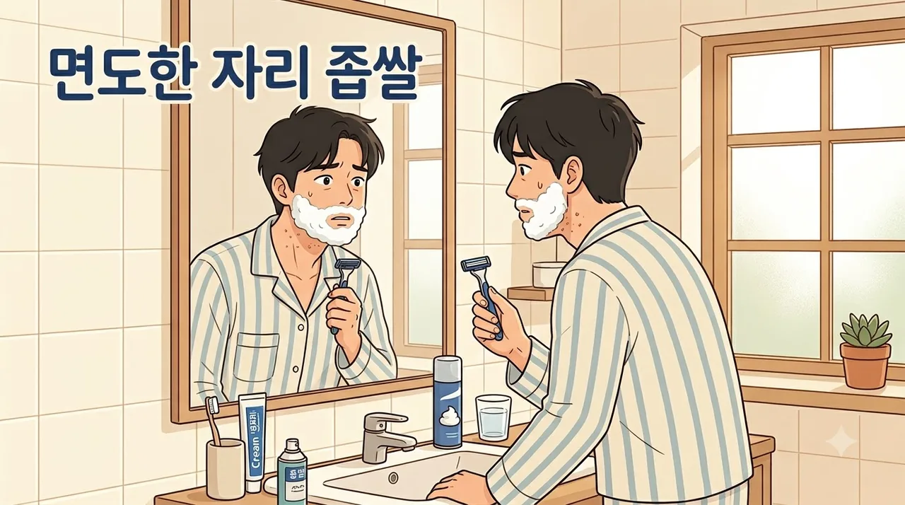 아침마다 면도한 자리에 붉은 좁쌀이 돋는다면 면도날보다 먼저 볼 것
