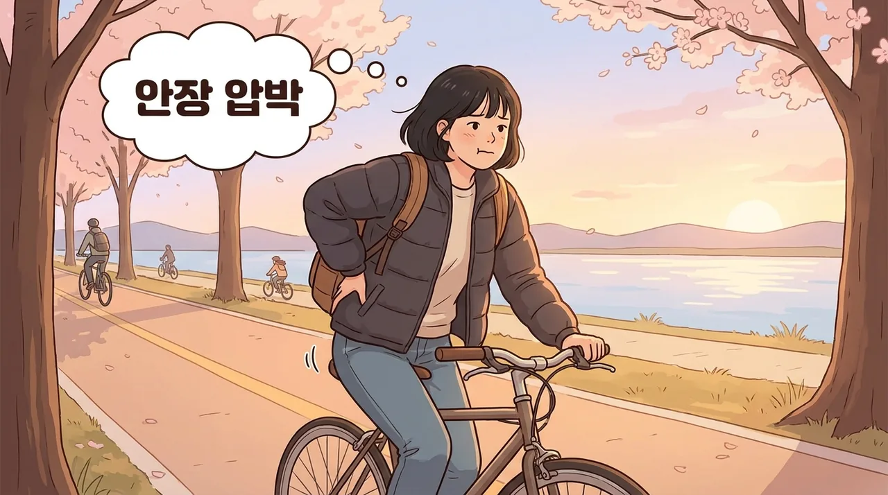 자전거로 출퇴근하는 여성, 딱딱한 안장에 오래 앉은 뒤 골반 아래가 얼얼하고 아랫배가 눌리는 느낌 한의원 일동대영한의원
