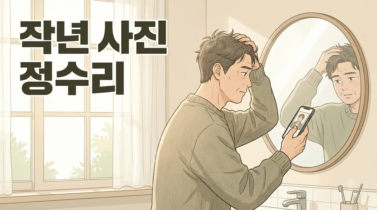 작년 사진과 견주니 정수리가 비어 보이는 40대 한의원 일동대영한의원 작년 사진과 견주니 정수리가 비어 보이는 40대 한의원 일동대영한의원