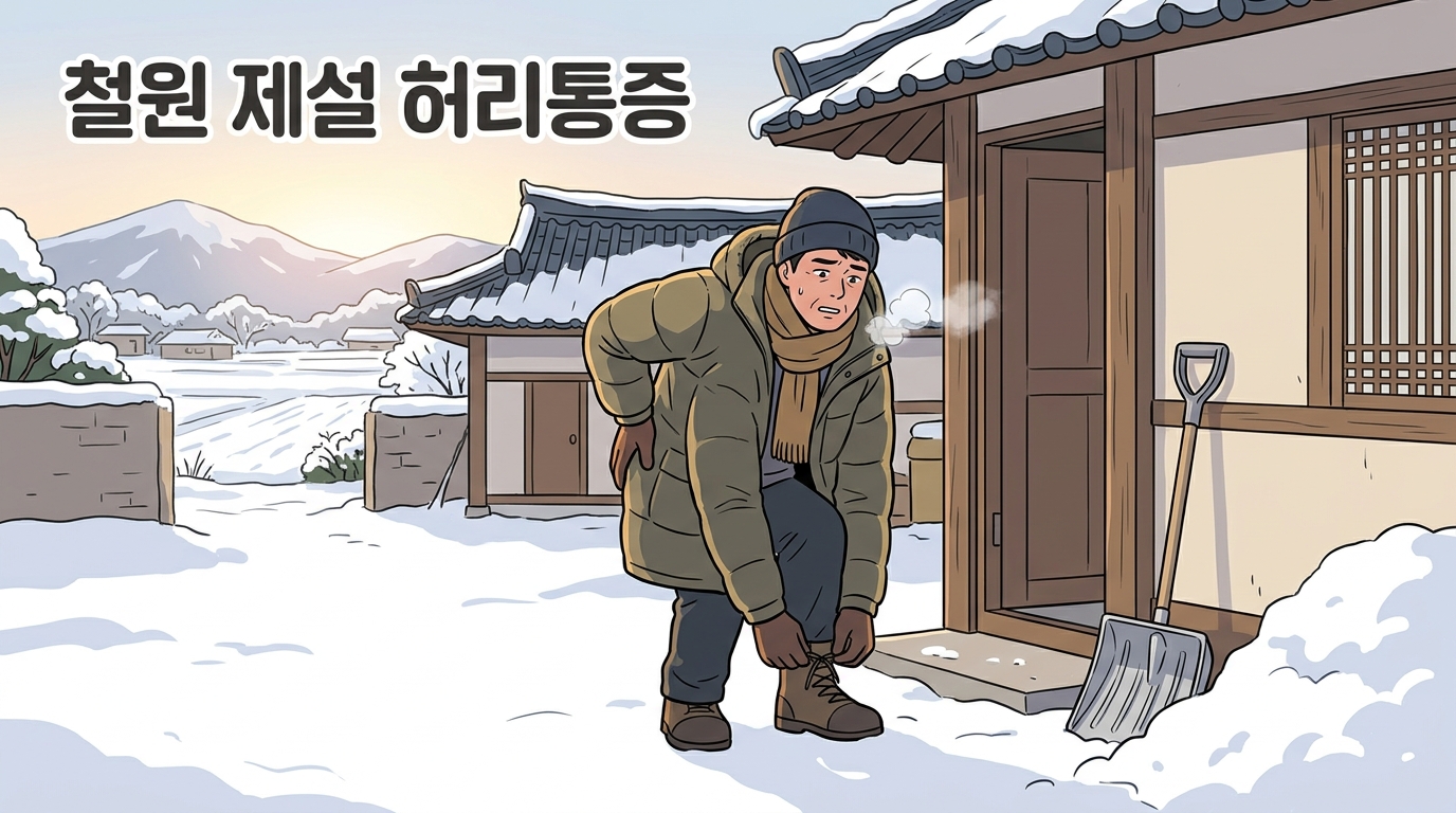 철원 제설 삽질 후 요추 굴곡 통증 포천일동대영한의원 - 철원 제설 삽질 며칠, 아침에 신발끈 묶으려고 숙이면 허리가 겁나는 이유