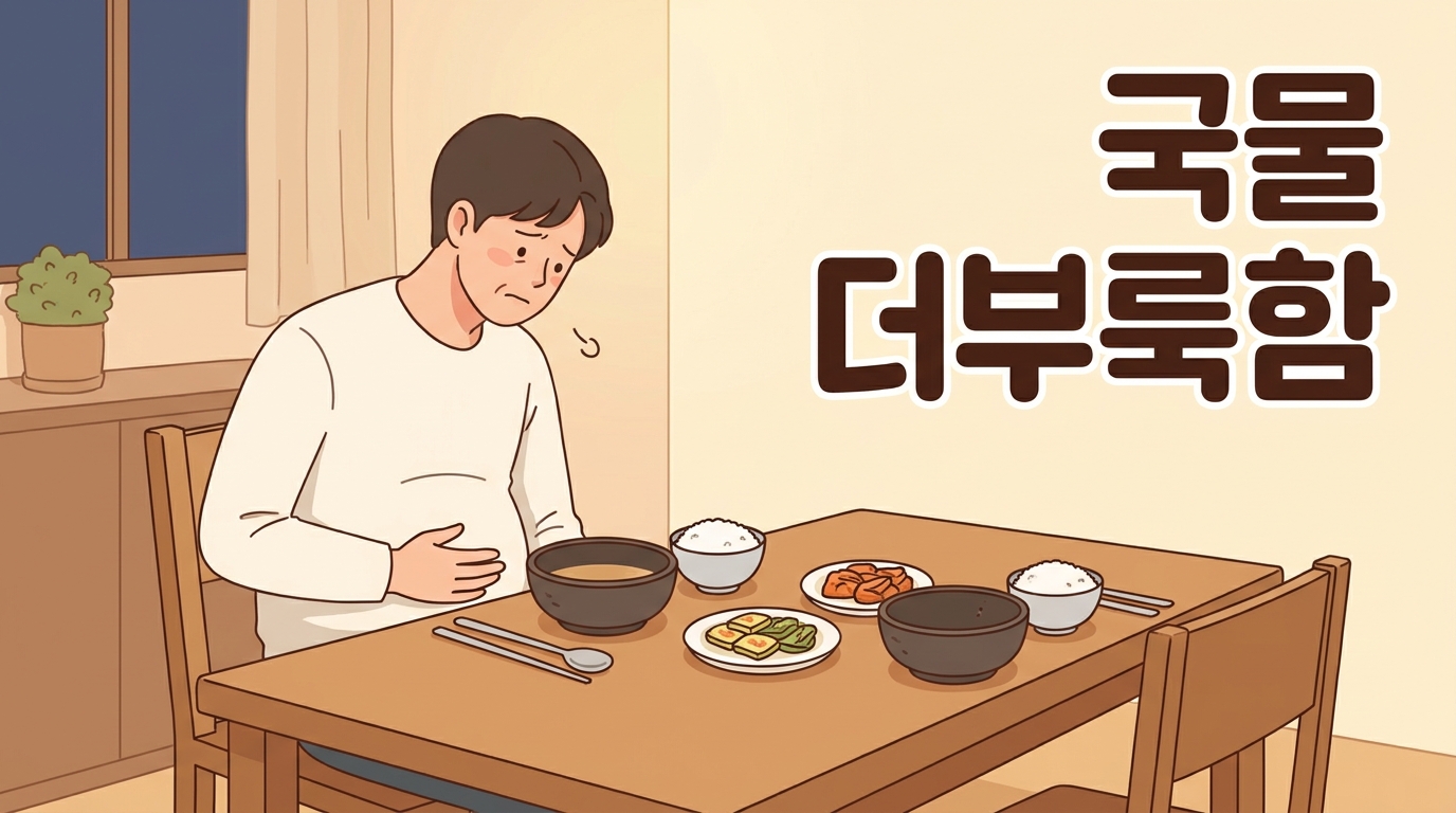 포천 국물 더부룩함 포천일동대영한의원 - 포천 고기 먹은 날보다 국물 많이 마신 날 더 더부룩하다면